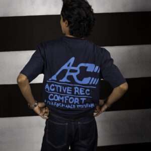 Back design of ARC Blueprint oversized 210 GSM cotton streetwear t-shirt
